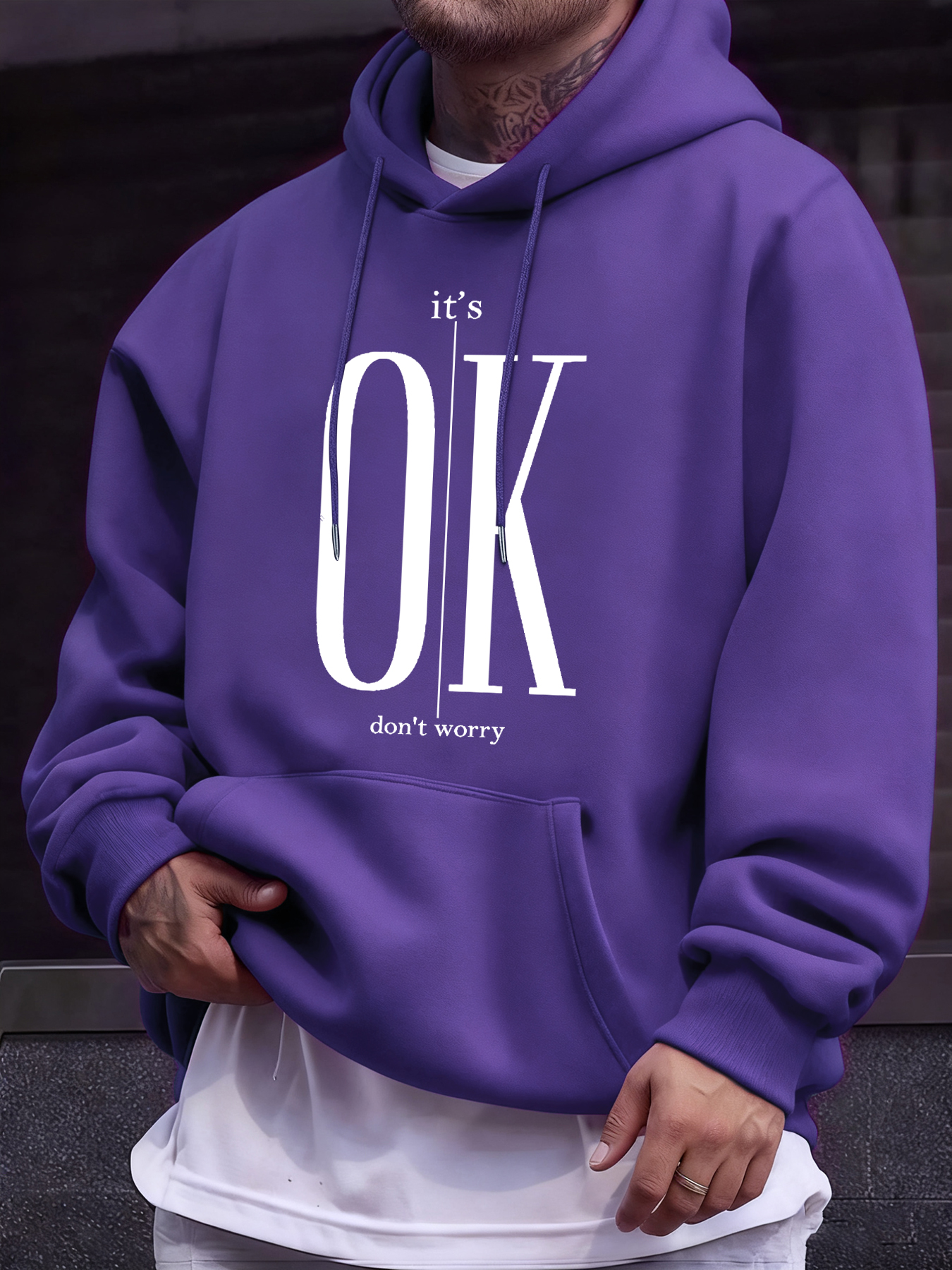 Winter Clothing English - It'S Ok Don'T Worry Text Prints