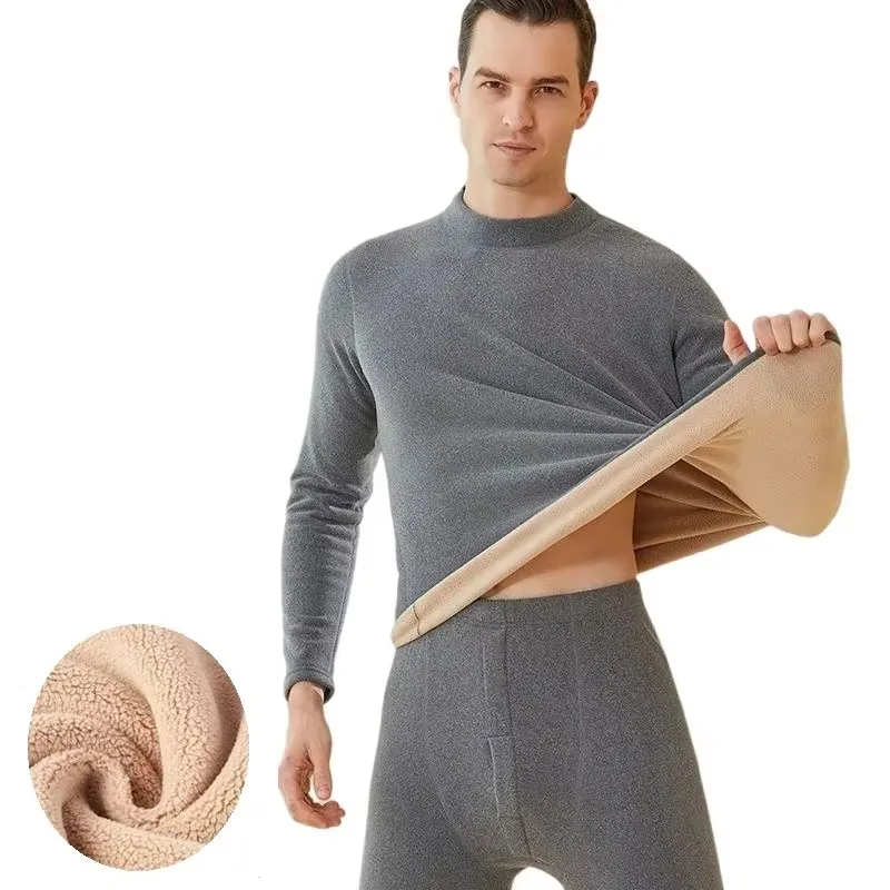 Winter Under Clothing - New Winter Thermal Underwear Men Mock-neck