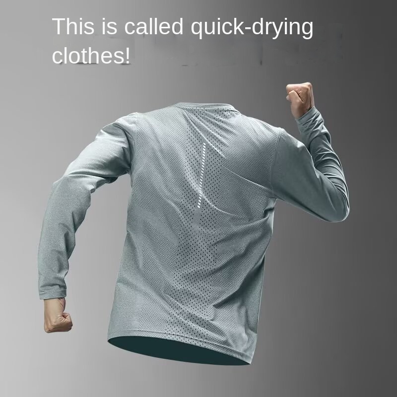 Winter Clothing Usa - Men's Long Sleeve Quick-Dry Sports Top