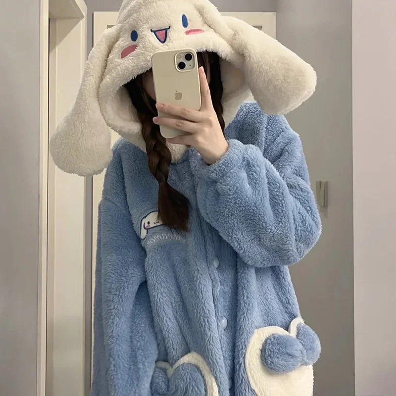 Winter Clothing Usa - 25COSAnime Women Girl Plush Pajamas Kuromi
