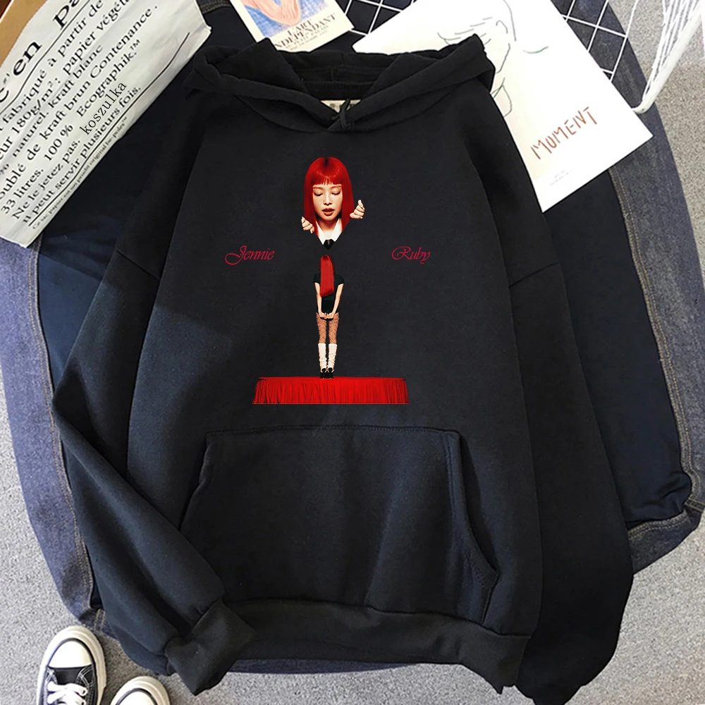 Winter Clothing Aesthetic - 2025 Jennie Ruby hooded sweatshirt fashion