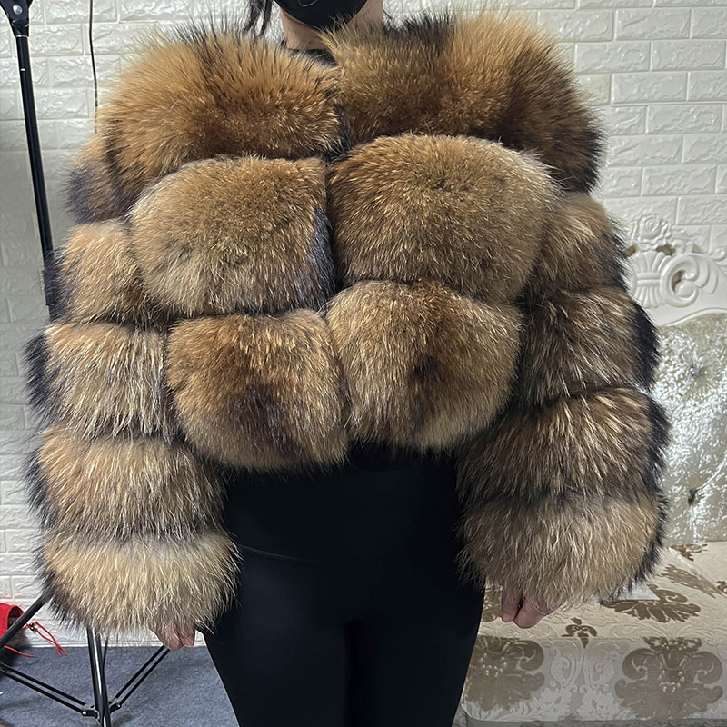 Plus Size Tops Brown Fur Maoma - Jacket Winter Clothing avis et prix