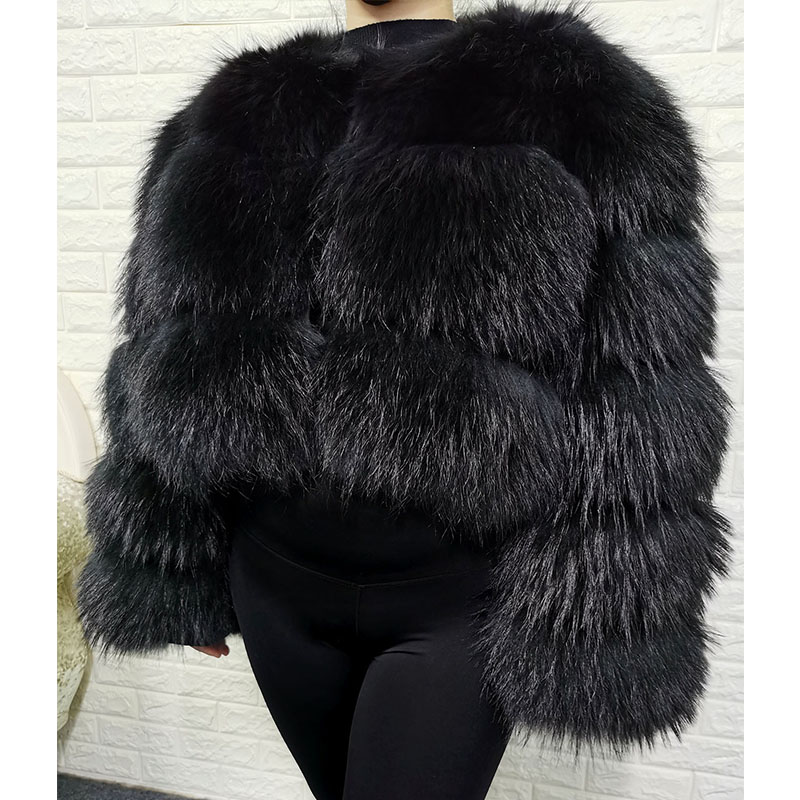 Plus Size Tops Brown Fur Maoma - Jacket Winter Clothing avis et prix