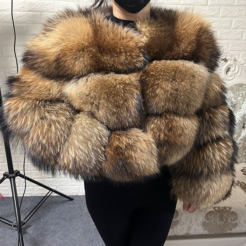 Plus Size Tops Brown Fur Maoma - Jacket Winter Clothing avis et prix