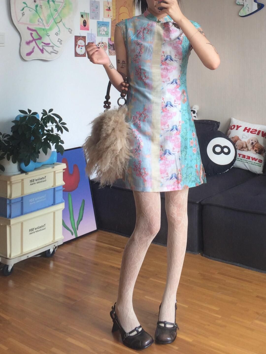 Vintage Cheongsam High Waist P - Winter Clothing Aesthetic avis et prix