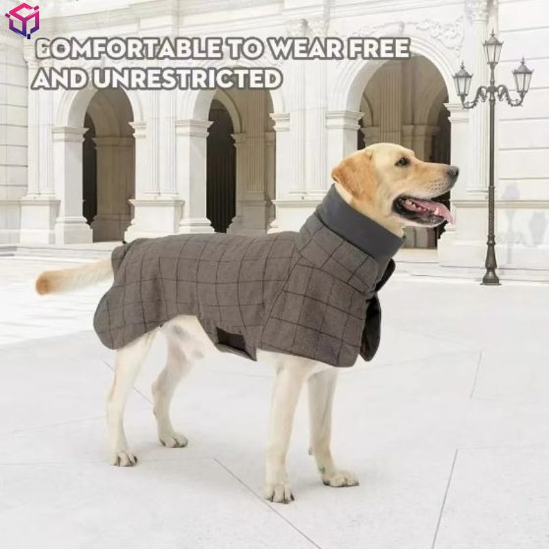 Warm Dog Coat English Plaid Do - Winter Clothing English avis et prix