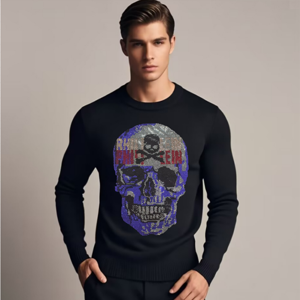 Men's Skull Head Sweatershirts - Winter Clothing English avis et prix