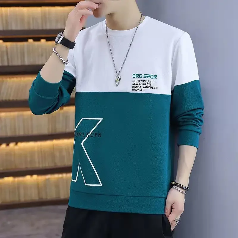 T Shirt For Man Spliced Men's  - Winter Clothing English avis et prix