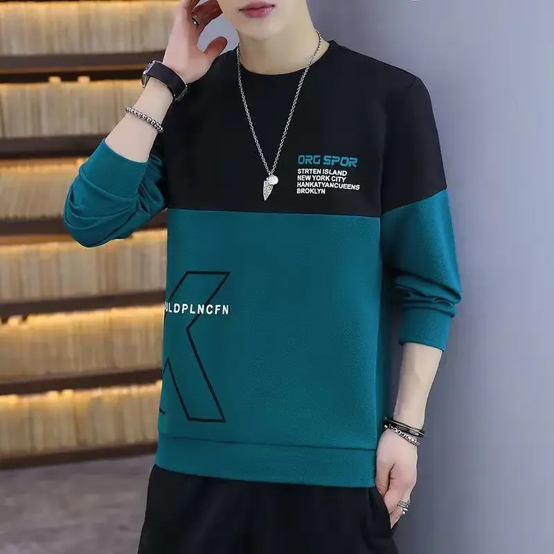 T Shirt For Man Spliced Men's  - Winter Clothing English avis et prix