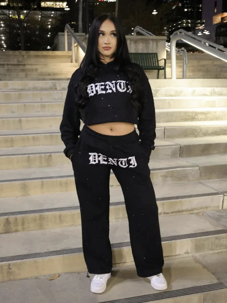 Fashion Printed Letter Sparkli - Winter Clothing Aesthetic avis et prix