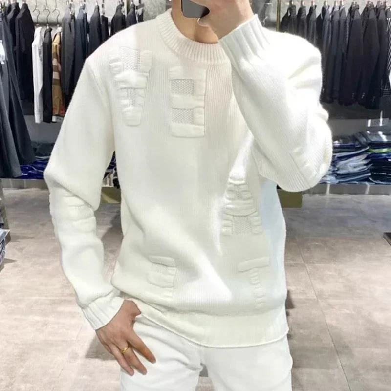Men's Clothing Green Knit Swea - Winter Clothing Korean avis et prix