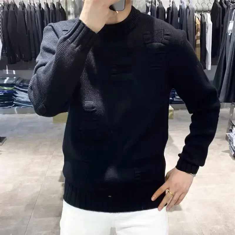Men's Clothing Green Knit Swea - Winter Clothing Korean avis et prix