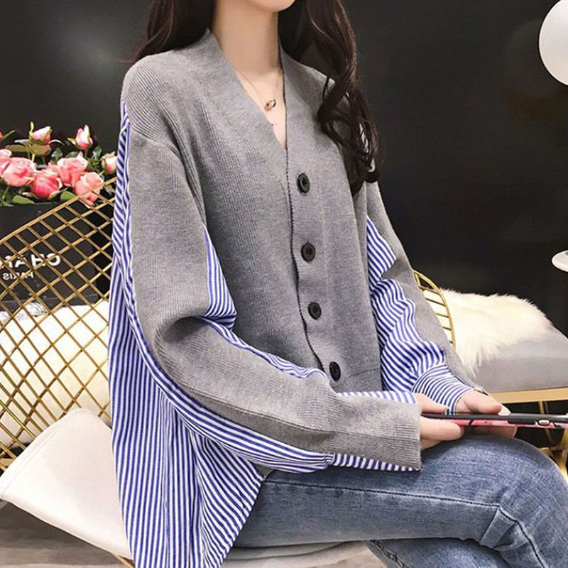 Female Korean Casual V-Neck Kn - Winter Clothing Korean avis et prix