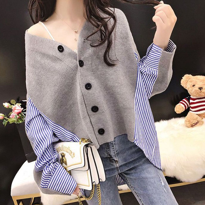 Female Korean Casual V-Neck Kn - Winter Clothing Korean avis et prix