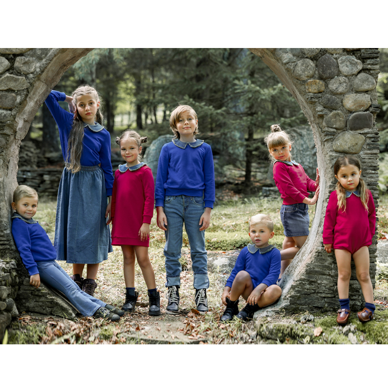 Ali Plus Aw25 Denim Collar Swe - Winter Clothing For Babies avis et prix