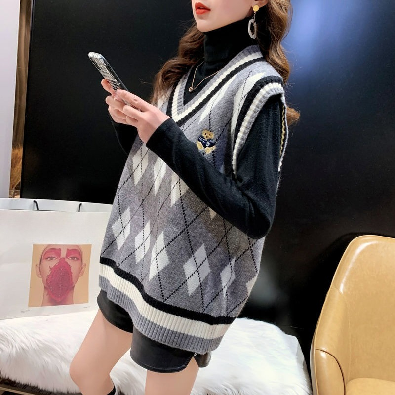 Red Knit Vests for Women Sleev - Winter Clothing Aesthetic avis et prix