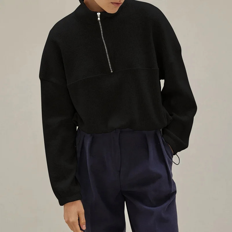Cotton Waffle Zip Up Hoodies K - Winter Clothing Aesthetic avis et prix