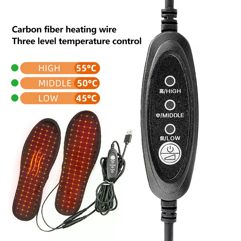 USB Heated Shoe Insoles Electr - Heated Insole Rechargeable avis et prix