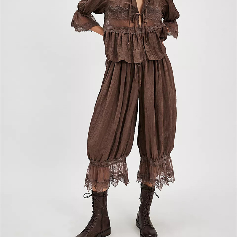 Women Lace Trim Pants Vintage  - Winter Under Clothing avis et prix