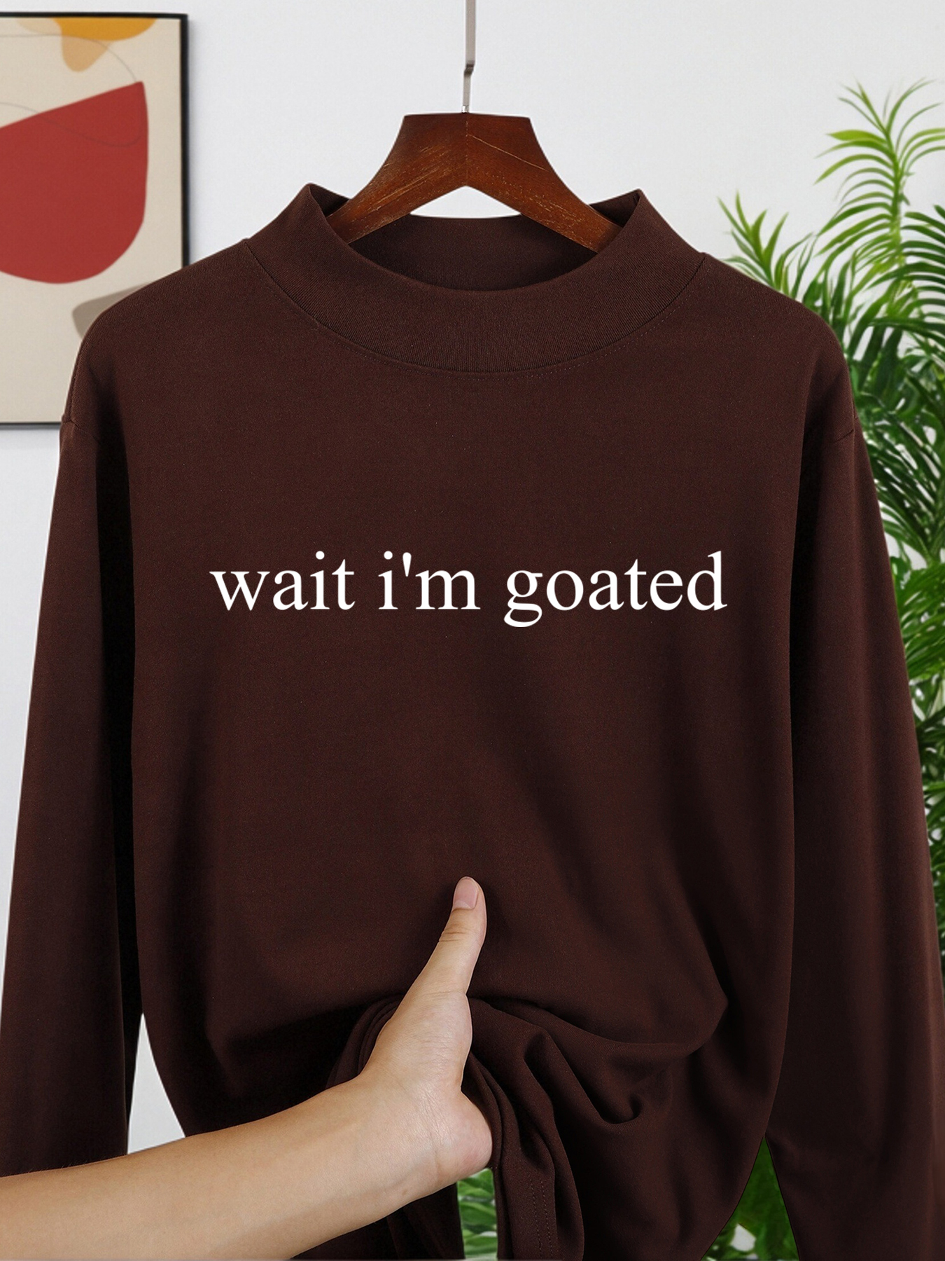 Wait I'M Goated Letter Printed - Winter Clothing English avis et prix