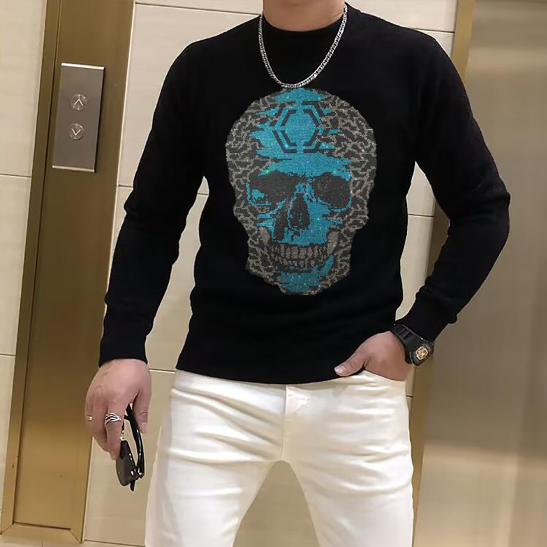 Men's Sweater Pullover Trendy  - Winter Clothing English avis et prix