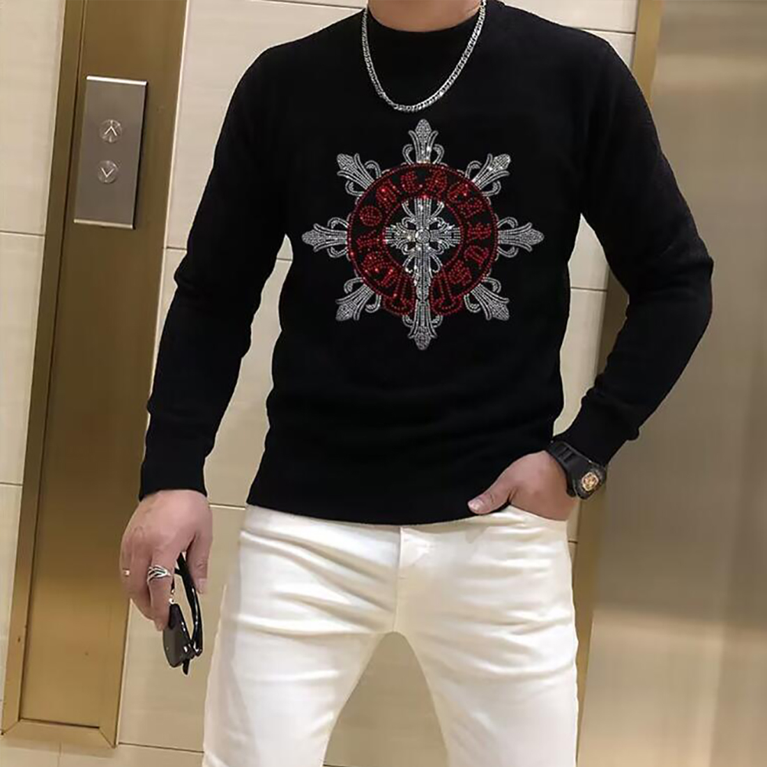 Men's Sweater Pullover Trendy  - Winter Clothing English avis et prix