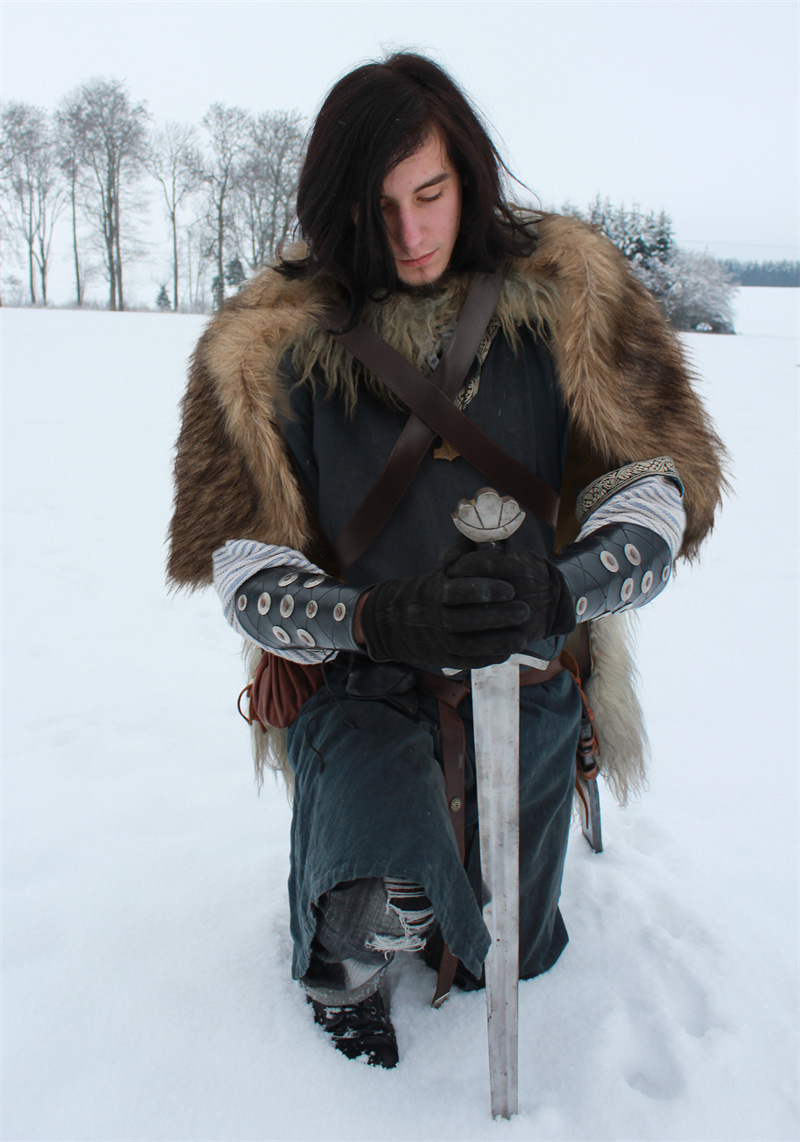 Viking Cloak Faux Fur Collar C - Jacket Winter Clothing avis et prix