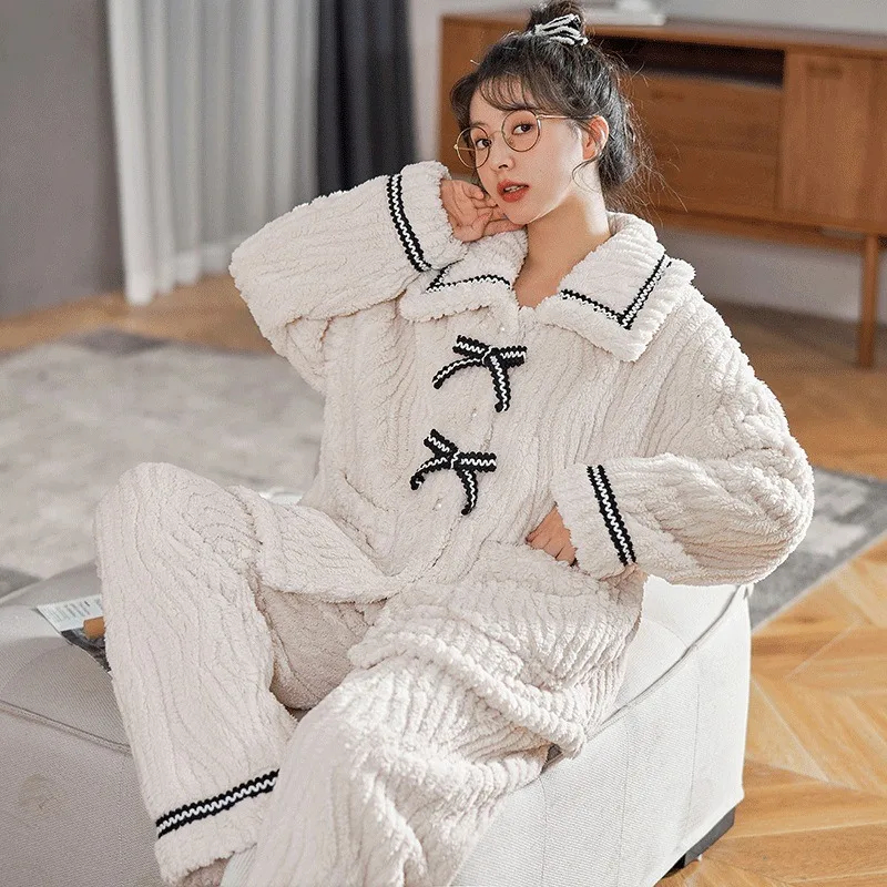 2Pcs/set women's pajamas autum - Winter Clothing Usa avis et prix