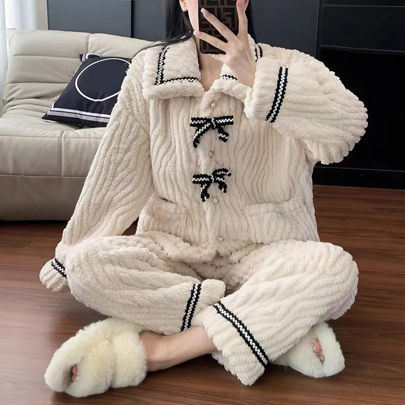 2Pcs/set women's pajamas autum - Winter Clothing Usa avis et prix