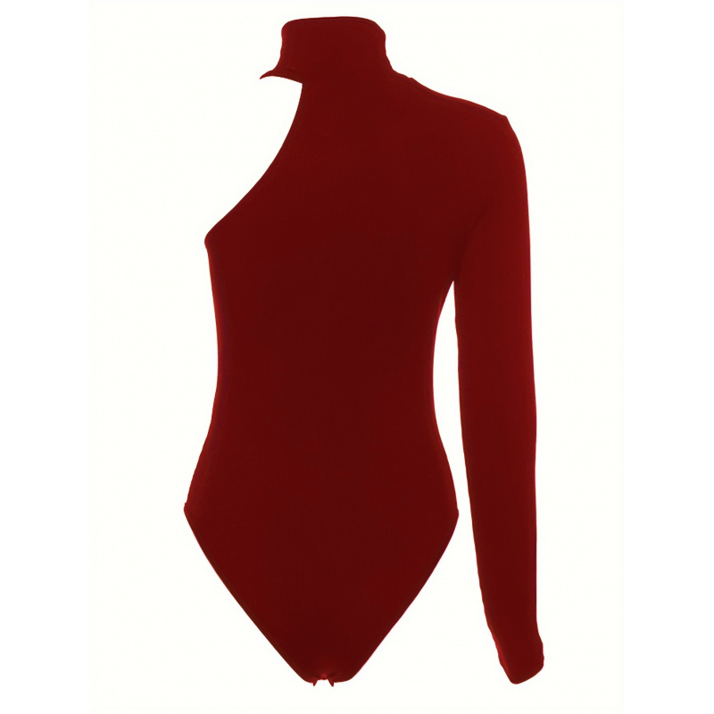 Solid Asymmetric One Shoulder  - Winter Clothing Usa avis et prix