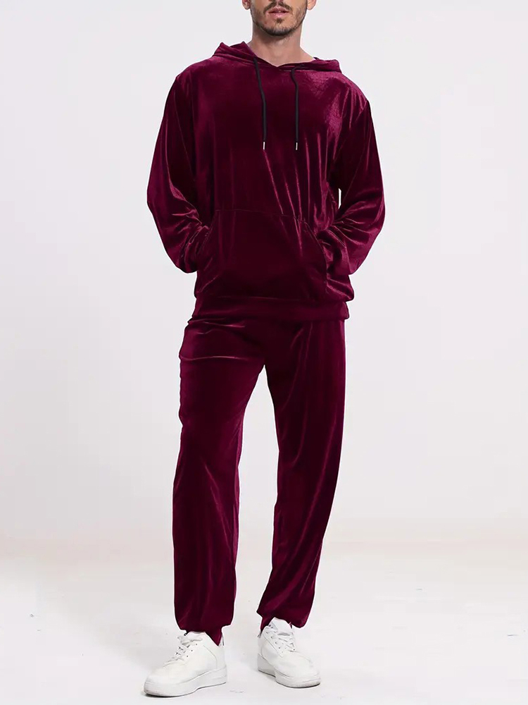 Fashion Solid Color Velvet Two - Winter Clothing Usa avis et prix