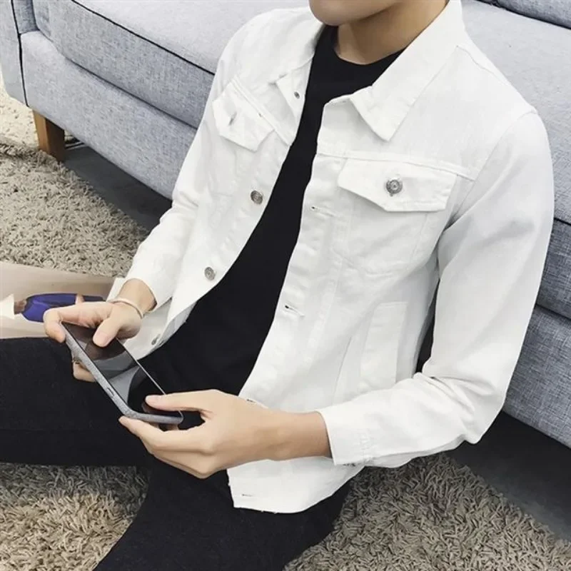 Button Casual Slim Men's Denim - Winter Clothing Korean avis et prix