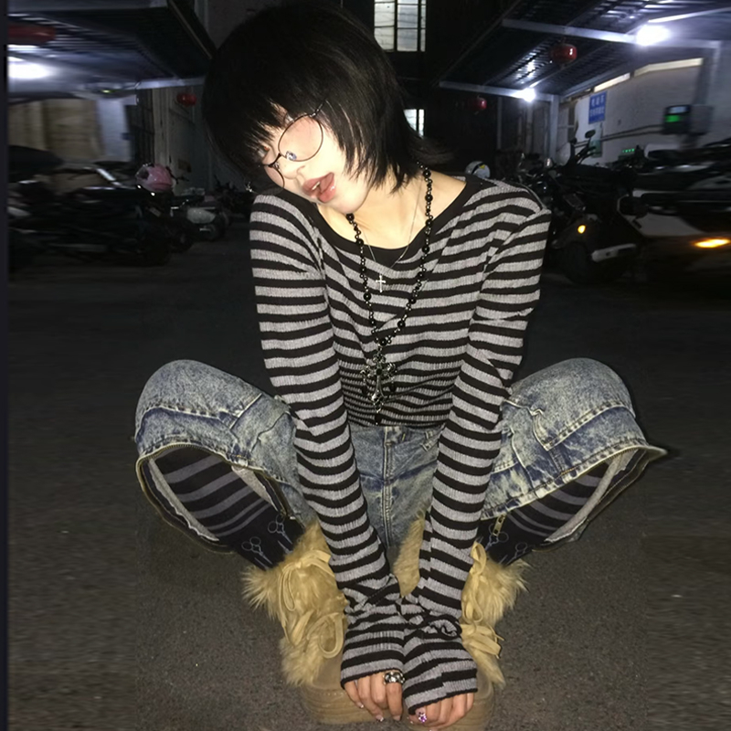 Genayooa Japanese Y2k T-shirt  - Winter Clothing Aesthetic avis et prix