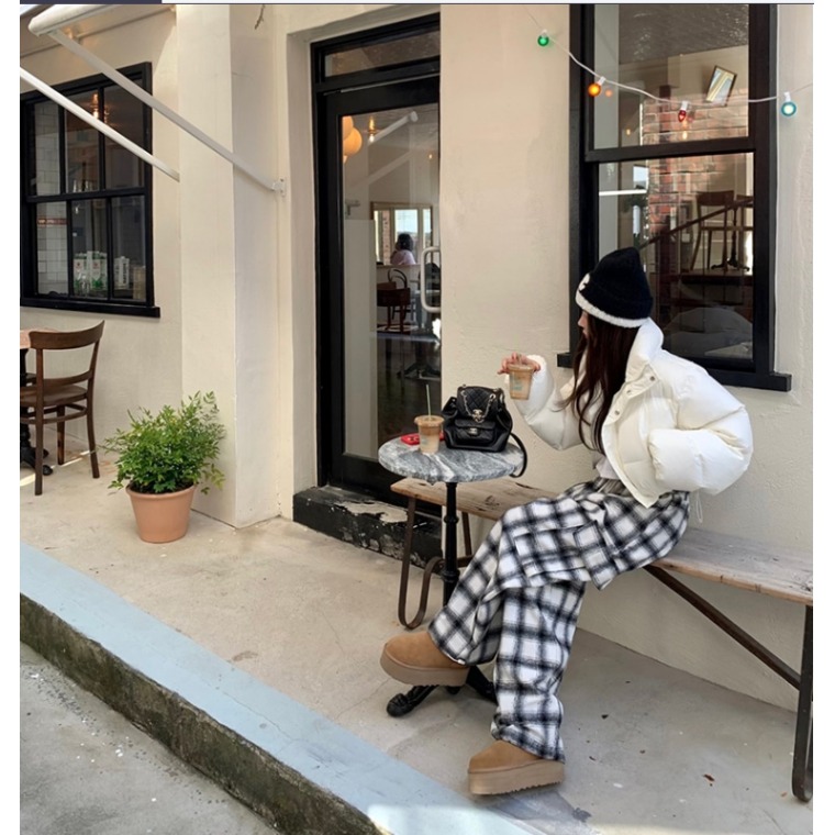 Plaid Workwear Pants Korean St - Winter Clothing Activity avis et prix