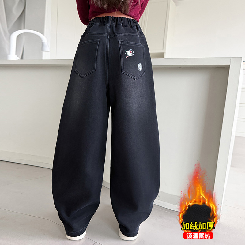 Autumn Girls' Jeans Cartoon Em - Winter Clothing Drawing avis et prix