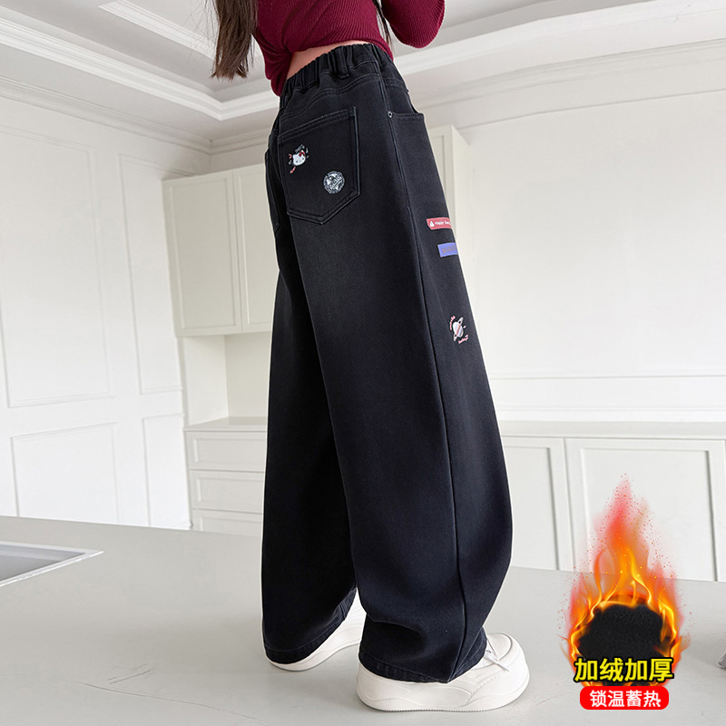 Autumn Girls' Jeans Cartoon Em - Winter Clothing Drawing avis et prix