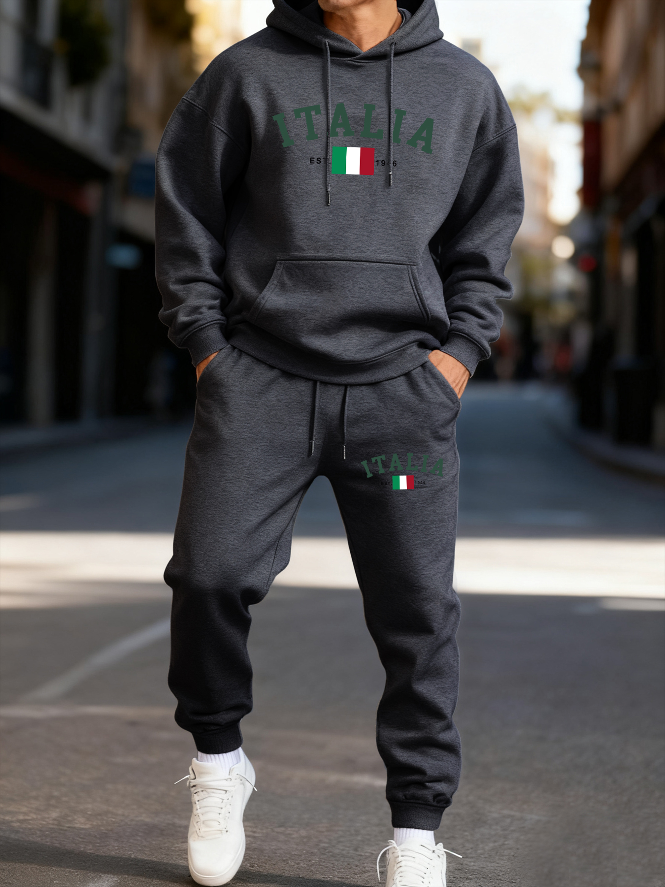 Italia Italian Flag Print Man  - Winter Clothing English avis et prix