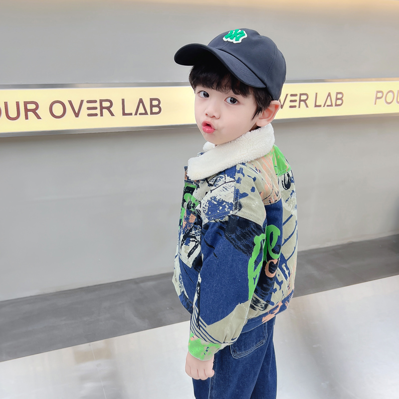 Kids Baby Warm Denim Jacket Pa - Winter Clothing Drawing avis et prix