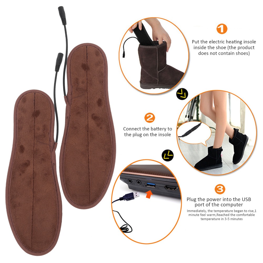 1 Pair Fast Heating Waterproof - Heated Insole Rechargeable avis et prix