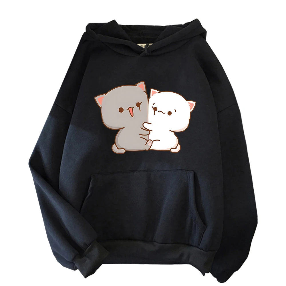 Kawaii Cat Hoodie Peach Funny  - Winter Clothing Aesthetic avis et prix